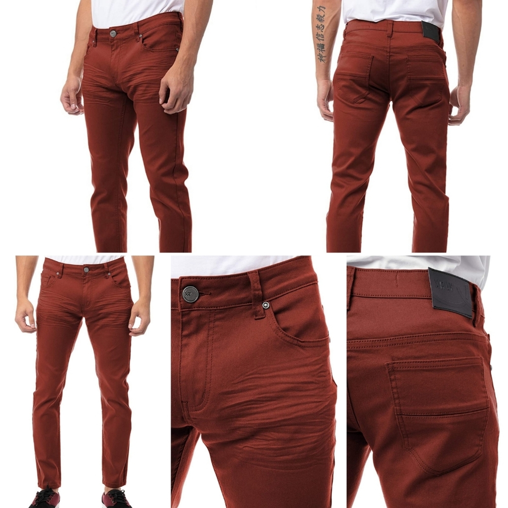 X RAY Mens Slim Fit Colored Jeans Pants